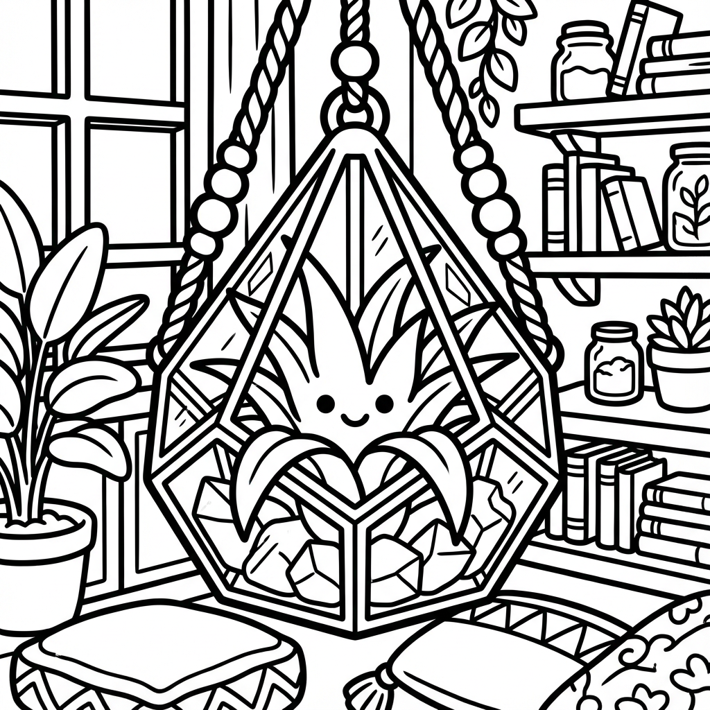 Single cute sprout in a jar, perfect beginner coloring pages.